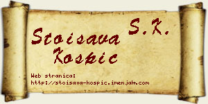 Stoisava Košpić vizit kartica